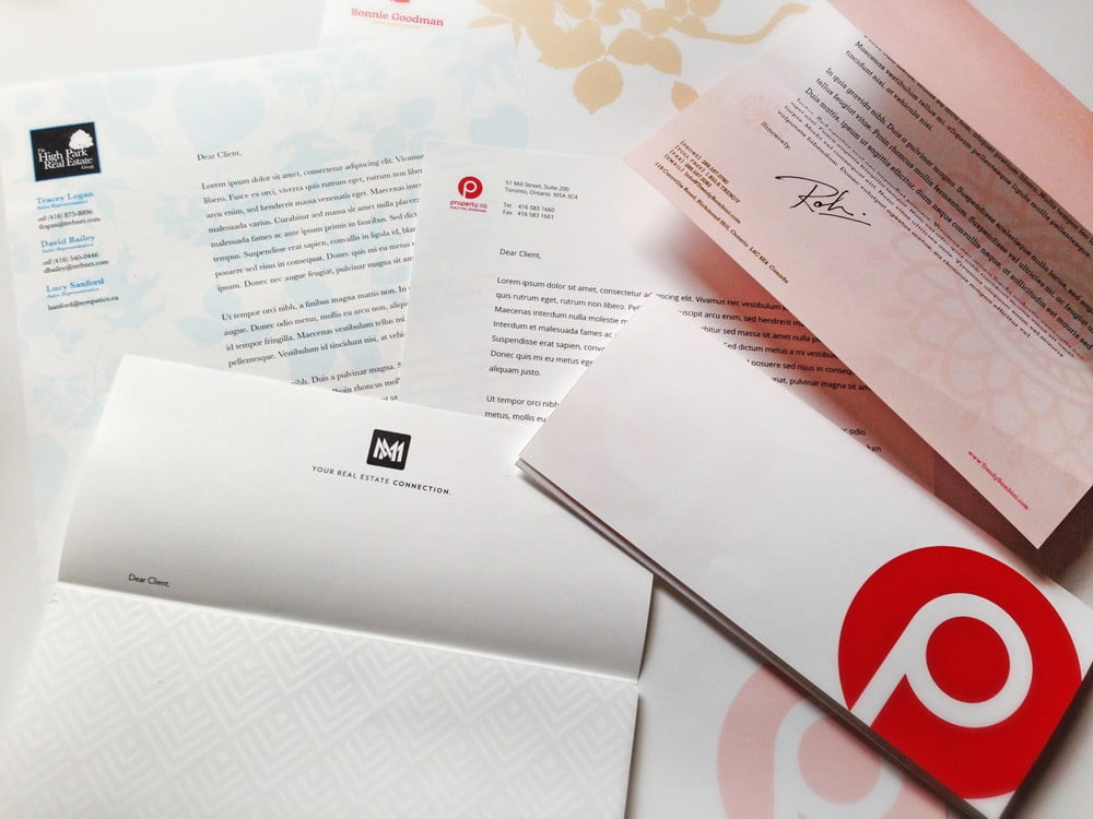 Various letterheads from Iconica