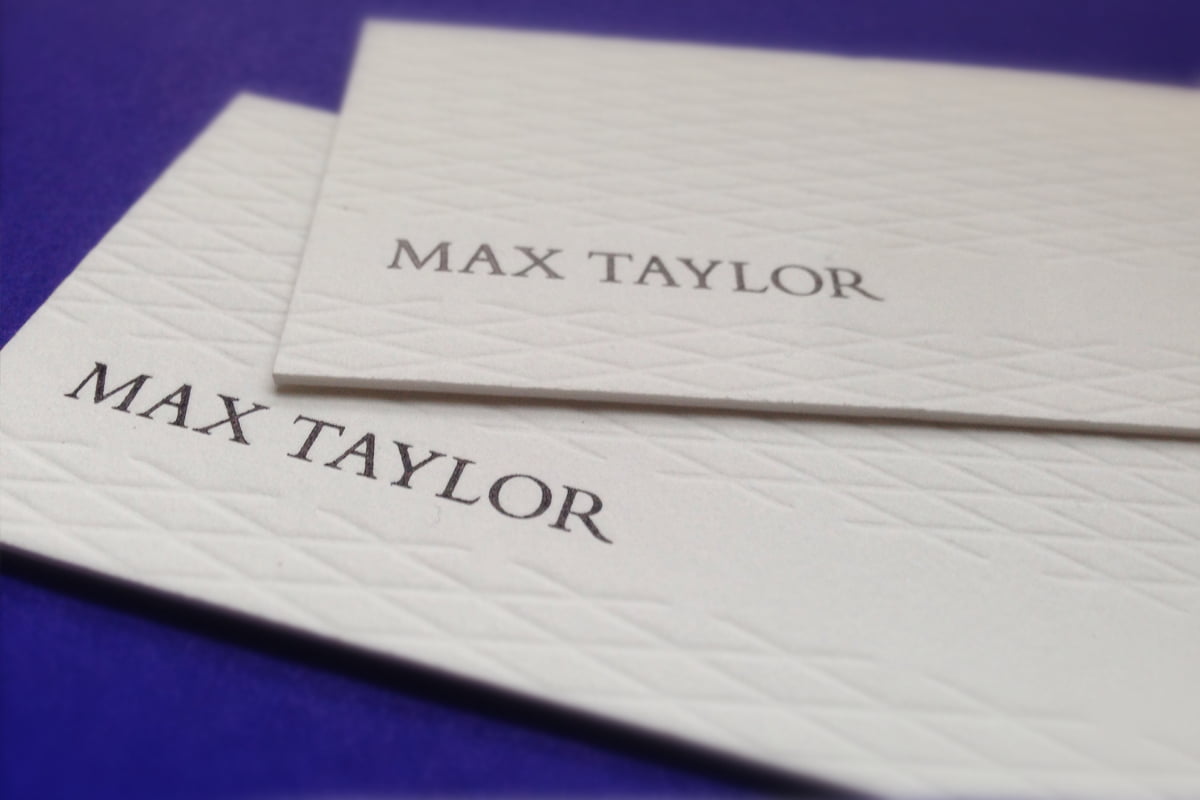Max Taylor business cards