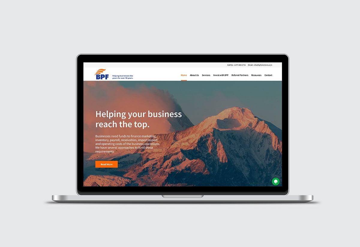 BPF Solutions website - Iconica Communications